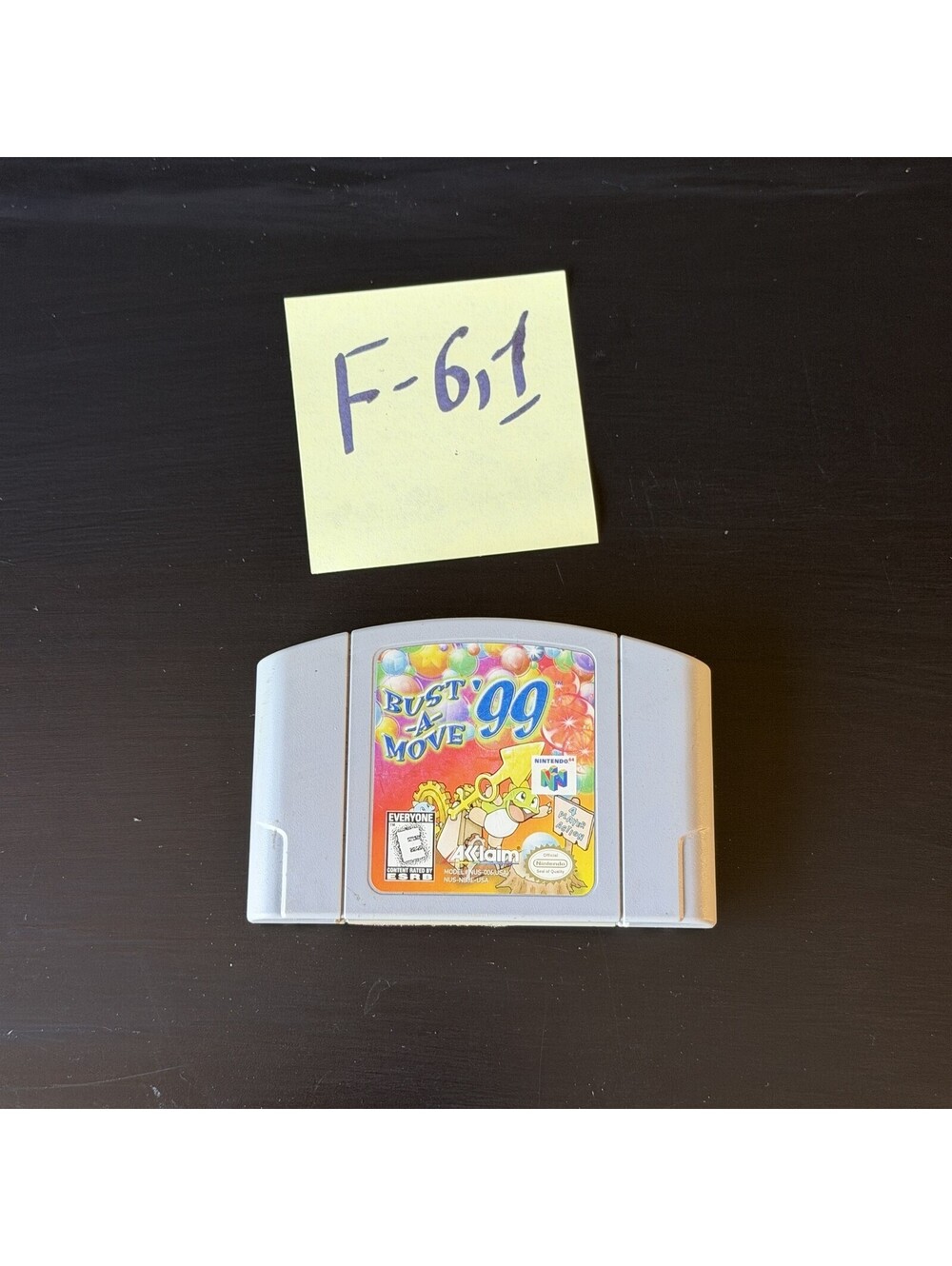 Bust-A-Move '99 (Nintendo 64, 1999) N64 Game Cartridge - Storage: F-6,1